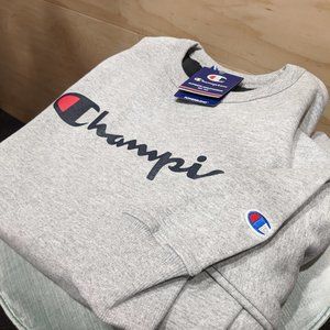 Brand New XL Gray Champion Fleece Crewneck